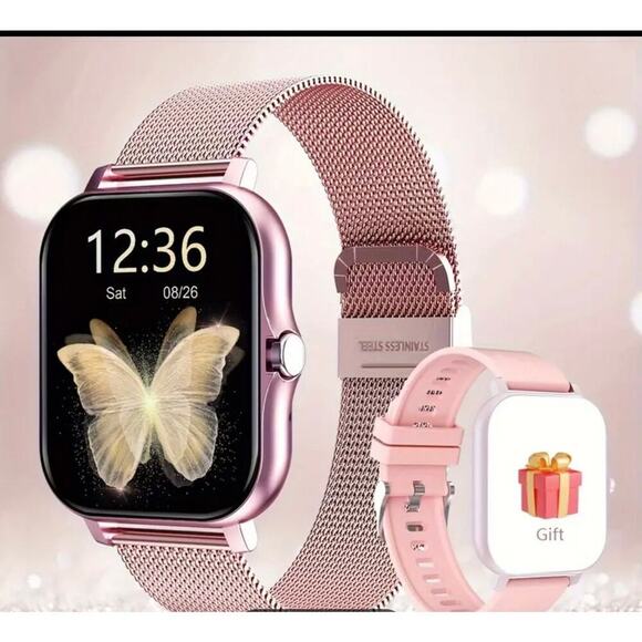 Bluetooth Smart Watch - pink & rose gold - NWT - Picture 1 of 13
